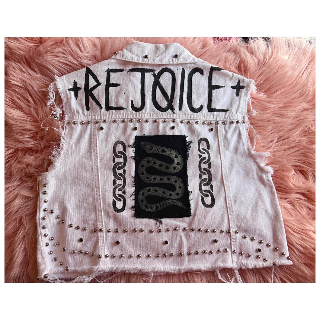 “Rejoice” Studded Vest