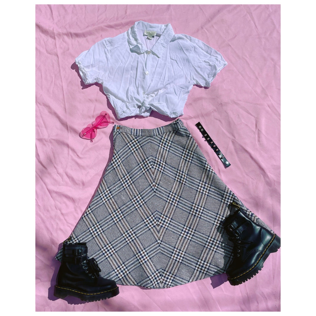 Plaid Circle Skirt