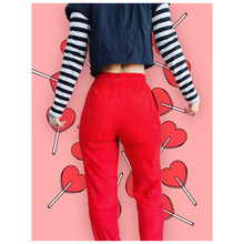 Load image into Gallery viewer, Red Suede Pants
