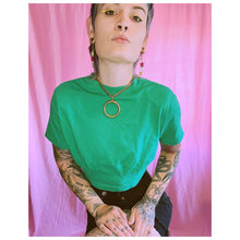 Load image into Gallery viewer, 80’s Green Crop Top
