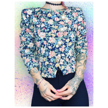 Load image into Gallery viewer, Floral 80’s Blouse
