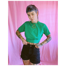 Load image into Gallery viewer, 80’s Green Crop Top
