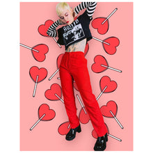 Load image into Gallery viewer, Red Suede Pants
