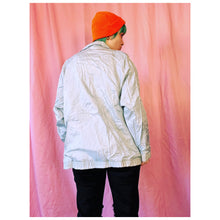 Load image into Gallery viewer, Shiny Light Blue Windbreaker
