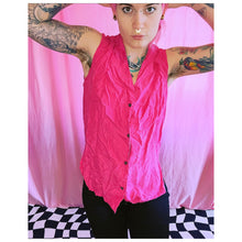 Load image into Gallery viewer, Pink Silk Button Down
