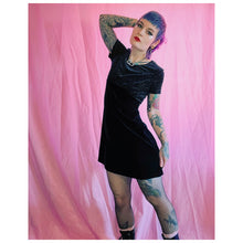 Load image into Gallery viewer, Glitter Velvet Mini Dress
